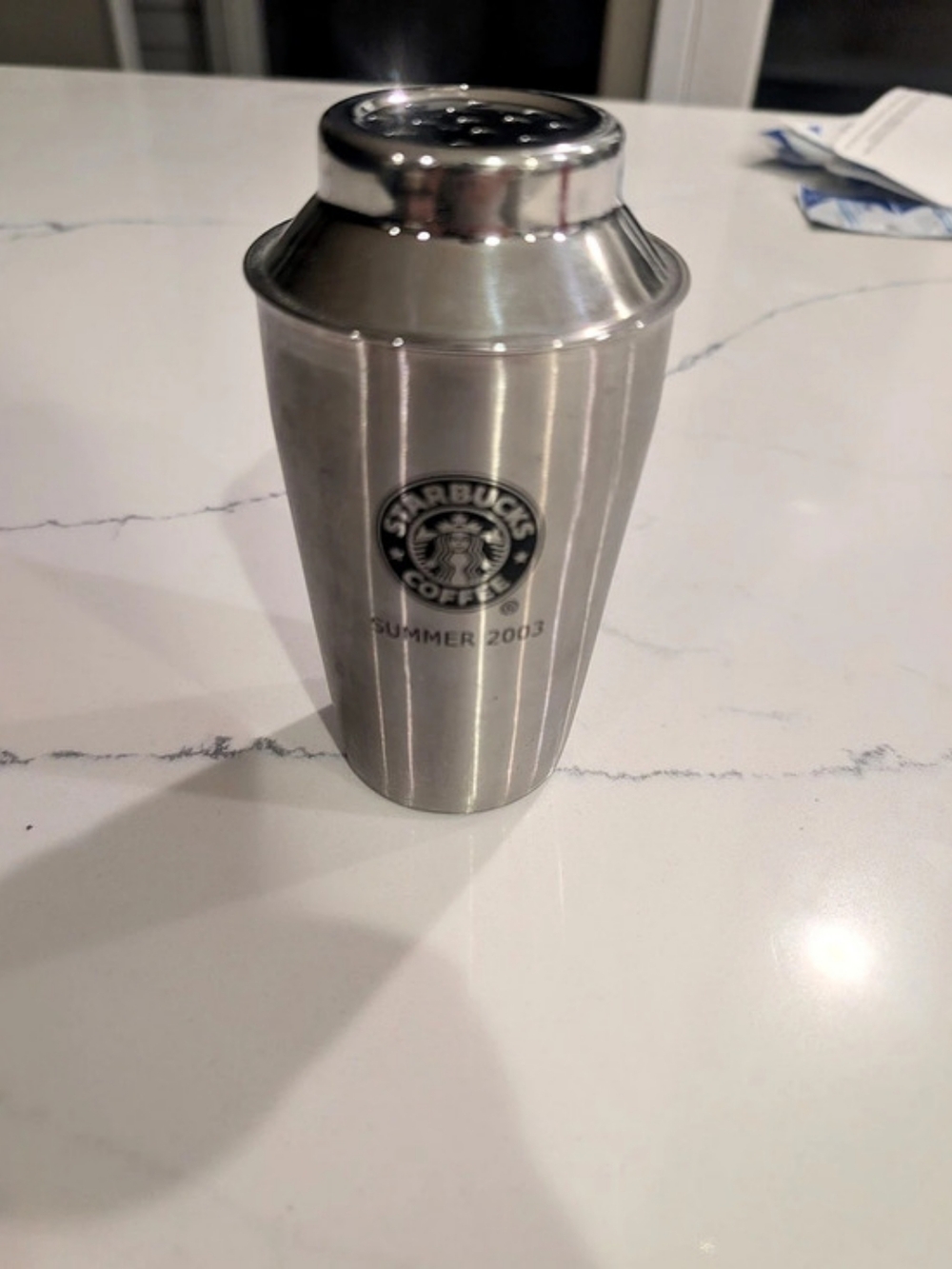 Starbucks Summer 2003 Stainless Steel Cocktail Shaker Silver